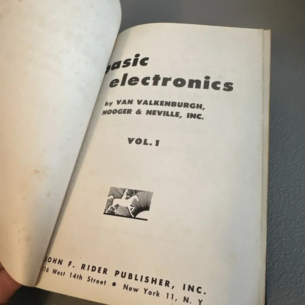 Vintage First Edition “Basic Electronics” 1-6 by Van Valkenbugh 1955 Copyright